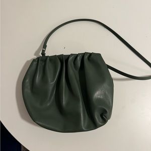 H&M green ruched crossbody bag